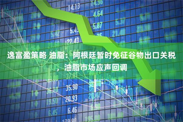逸富盈策略 油脂：阿根廷暂时免征谷物出口关税，油脂市场应声回调