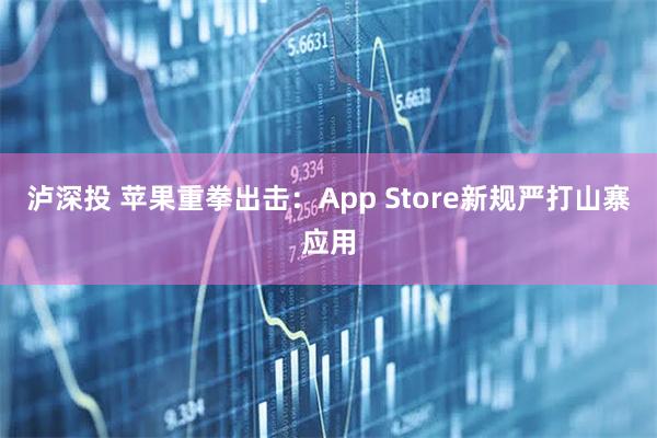 泸深投 苹果重拳出击：App Store新规严打山寨应用
