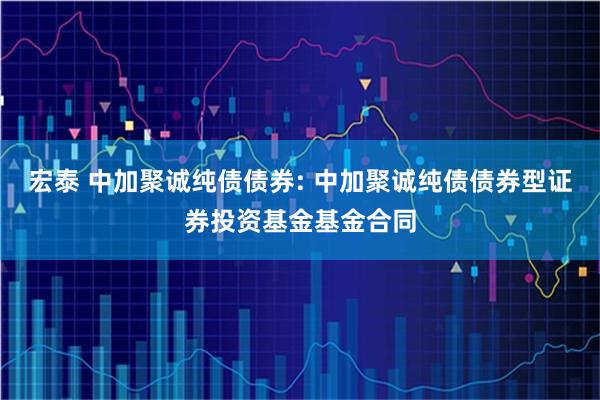 宏泰 中加聚诚纯债债券: 中加聚诚纯债债券型证券投资基金基金合同